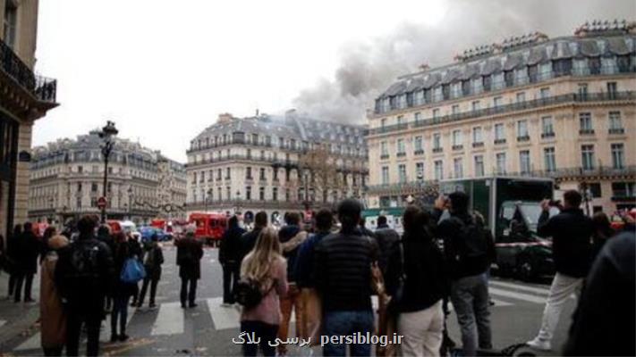 آتش سوزی وسیع در ساختمانی در مرکز پاریس