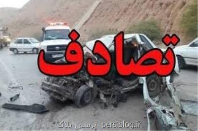 تصادف شدید 4 خودرو در غرب تهران